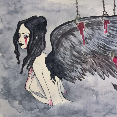 Gefallener Engel - Aquarell